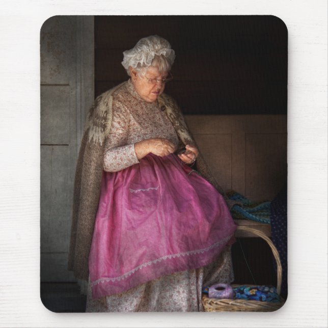 Sewing - Ribbon - Granny's hobby Mouse Pad (Front)