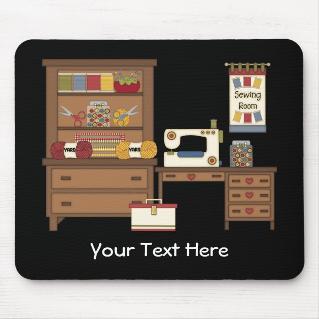 Sewing Room 1 (Personalised) Mouse Pad (Front)
