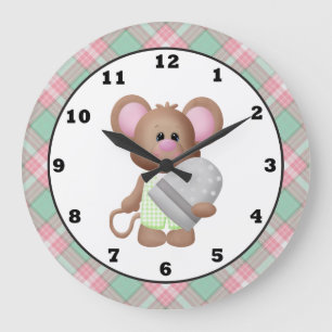 Sewing Room Mouse cartoon clock