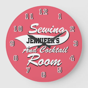 Sewing Room Personalise Large Clock