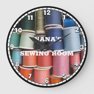 Sewing Room Thread Custom Round Clock