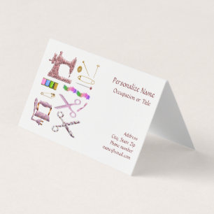 Sewing Seamstress Wardrobe Tailor Business Card