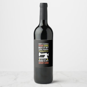 Sewing Sewing Machine Wine Label
