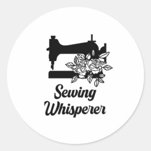 Sewing - Sewing Whisperer Classic Round Sticker