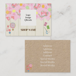Sewing Shop Pink Business Card