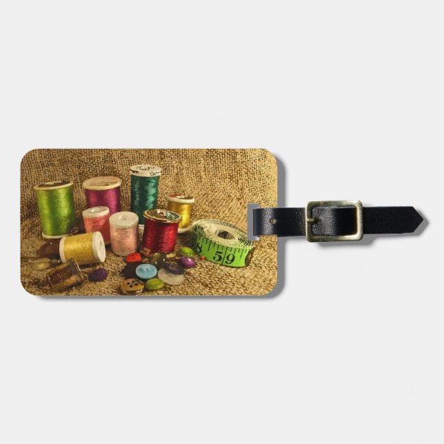 Sewing Supplies Luggage Tag (Front Horizontal)