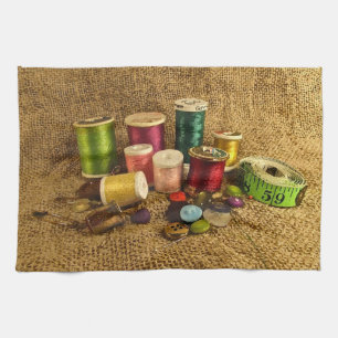 Sewing Supplies Tea Towel