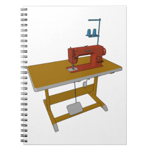 Sewing Table And Machine Notebook