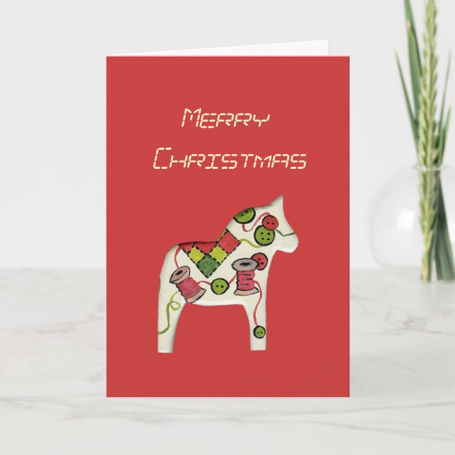 Sewing Theme Christmas Card (Front)