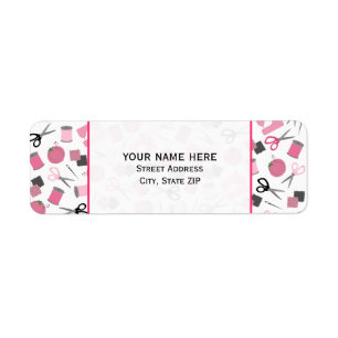 Sewing Themed Address Label Return Address Label