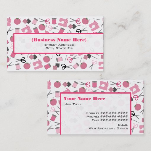 Sewing Themed Business Card | Zazzle