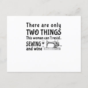 Sewing   There Are Only Two Thing Holiday Postcard