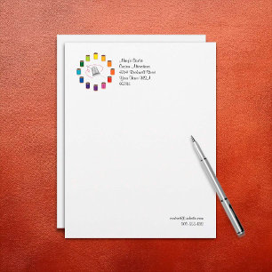 Sewing Thimble, Needle and Threads Custom Letterhead