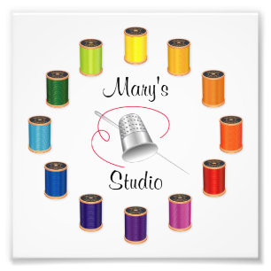 Sewing Thimble, Needle and Threads Photo Print