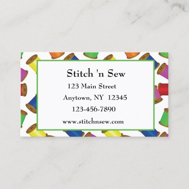 Sewing Thread Business Card (Front)