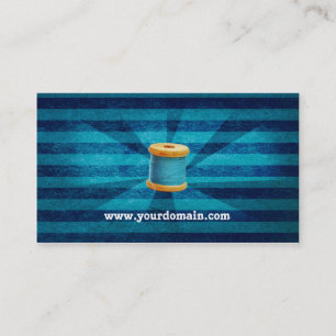 Sewing Thread Vintage Blue Retro Business Card
