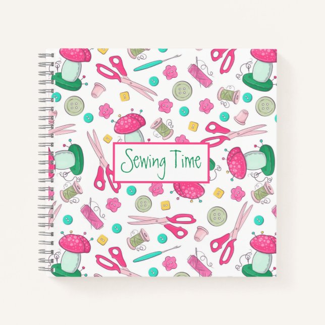 Sewing Time Spiral Notebook (Front)
