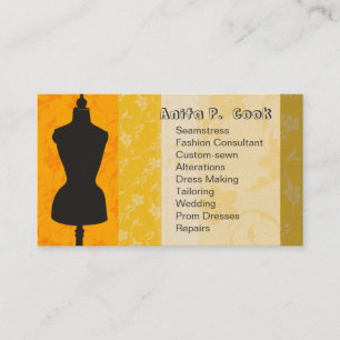 Sewing Vintage Mannequin Fashion Dress Form Business Card