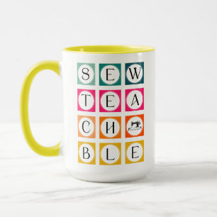 Sewteachable Colorful Squares Mug
