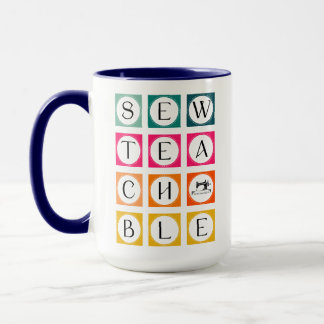 Sewteachable Colorful Squares Mug