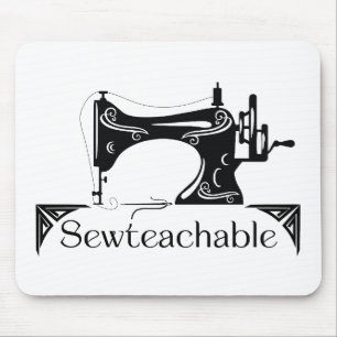 Sewteachable Vintage Sewing Machine Mouse Pad