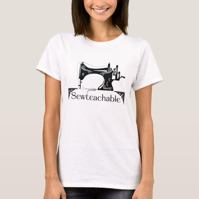 Sewteachable Vintage Sewing Machine T-Shirt (Front)