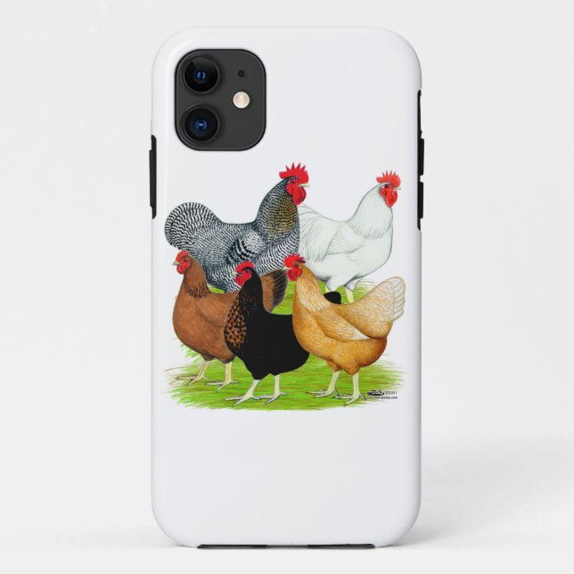 Sex-linked Chickens Quintet Case-Mate iPhone Case (Back)