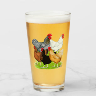 Sex-linked Chickens Quintet Glass
