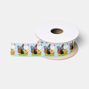 Sex-linked Chickens Quintet Satin Ribbon