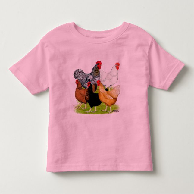 Sex-linked Chickens Quintet Toddler T-Shirt (Front)