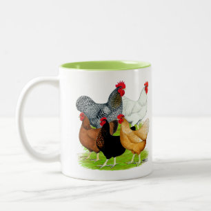 Sex-linked Chickens Quintet Two-Tone Coffee Mug