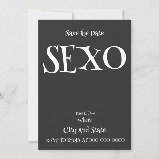 SEXO 2024 Dinner Happy Hour Girls Boys Night Out Invitation (Front)
