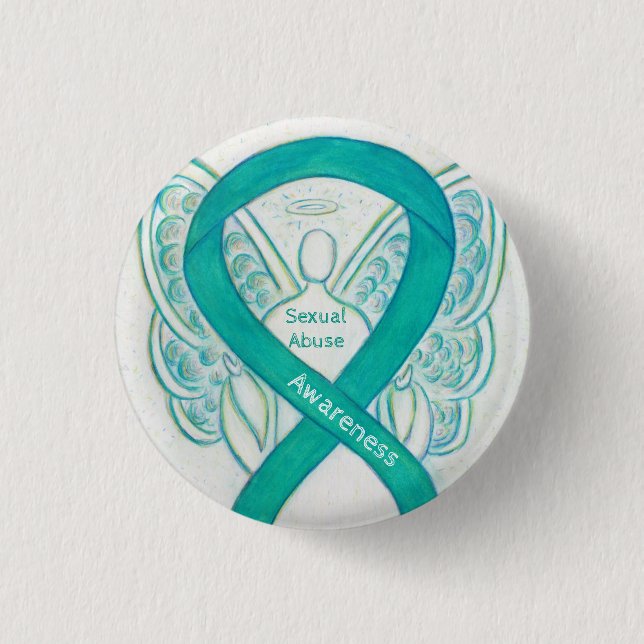 Sexual Abuse Awareness Angel Ribbon Pin (Front)