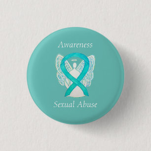 Sexual Abuse Awareness Angel Ribbon Pin