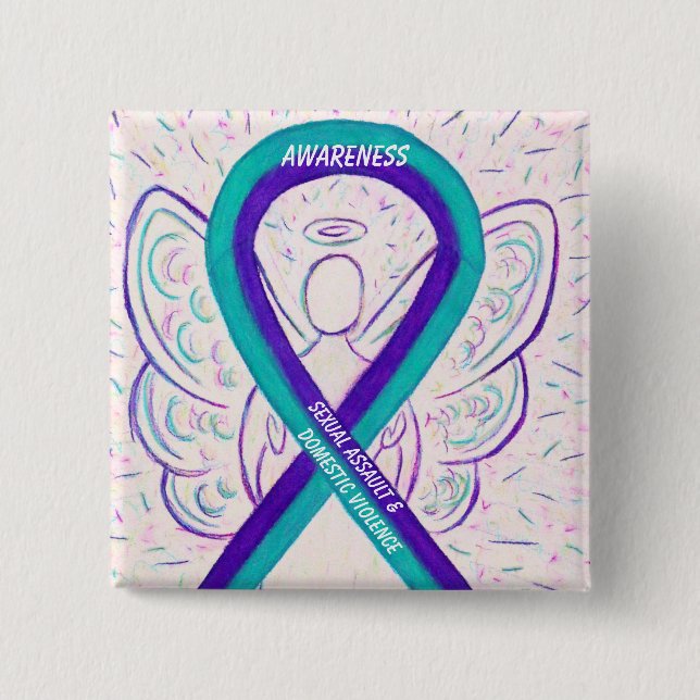 Sexual Assault & Domestic Violence Awareness Pins (Front)
