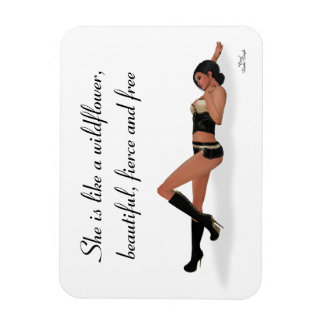 Sexy Brunette Pinup Girl Sleeping Flexible Magnet