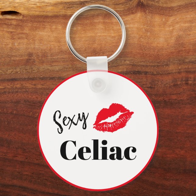 Sexy Celiac Fun Key Ring (Front)