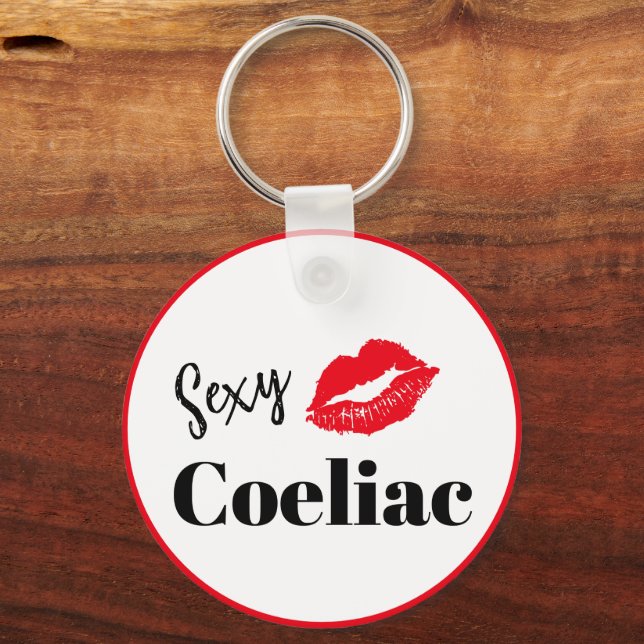 Sexy Coeliac Fun Key Ring (Front)