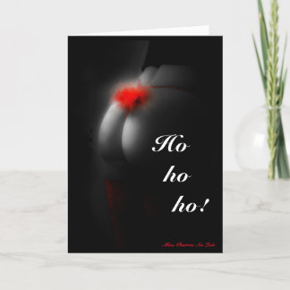 Sexy Glamour Babe Naughty "ho" Joke Christmas Card