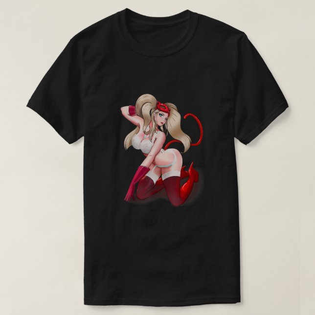 Sexy kawaii Girl Cat Mask Anime Hentai Manga Sexy  T-Shirt (Design Front)