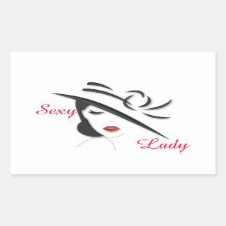 Sexy Lady Rectangle Stickers Warrior_Wares_Inc