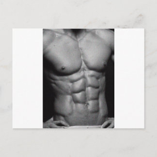 Sexy Mens Abs and Chest Postcard