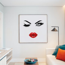 Sexy Pop Art Red Lips II Poster 