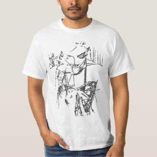 sexy pose black and white outline print for shirt