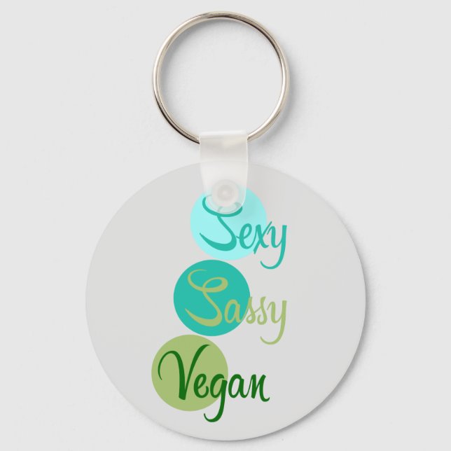 Sexy, Sassy Vegan Key Ring (Front)