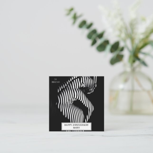 Sexy Wedding Anniversary Naughty  Enclosure Card (Standing Front)