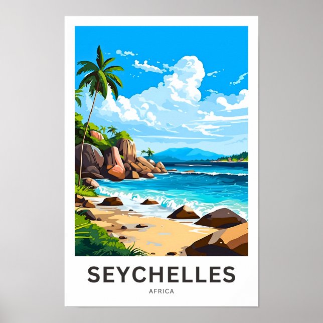 Seychelles Africa Travel Print (Front)