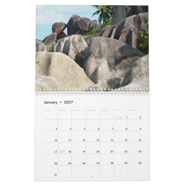 Seychelles...Another World Calendar (Jan 2027)