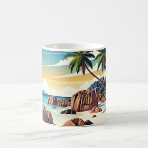 Seychelles Anse Source d'Argent Beach Travel Coffee Mug