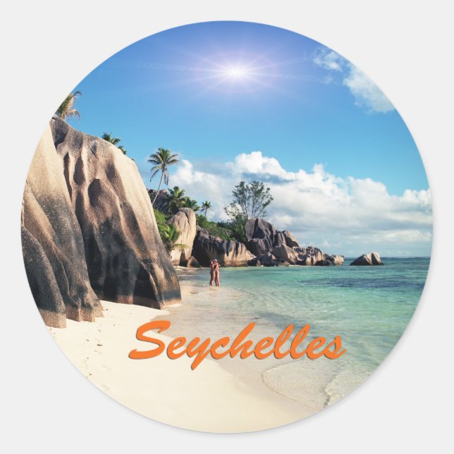 Seychelles Classic Round Sticker (Front)